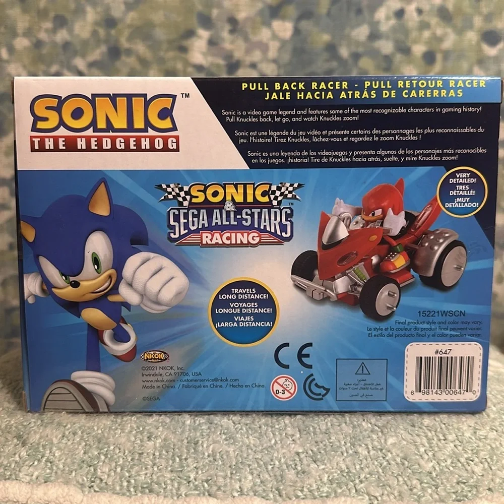 Sonic the Hedgehog Knuckles the Echidna Pull Back Racer Toy